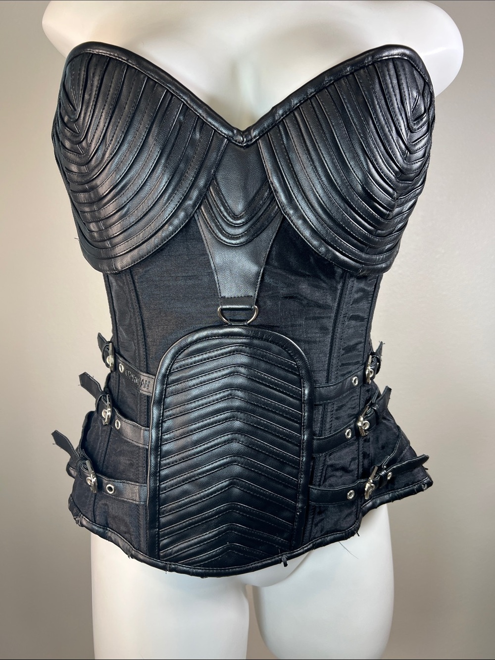 Charmian Steampunk Gothic Heavy Strong Steel Boned Corset with Zipper XL